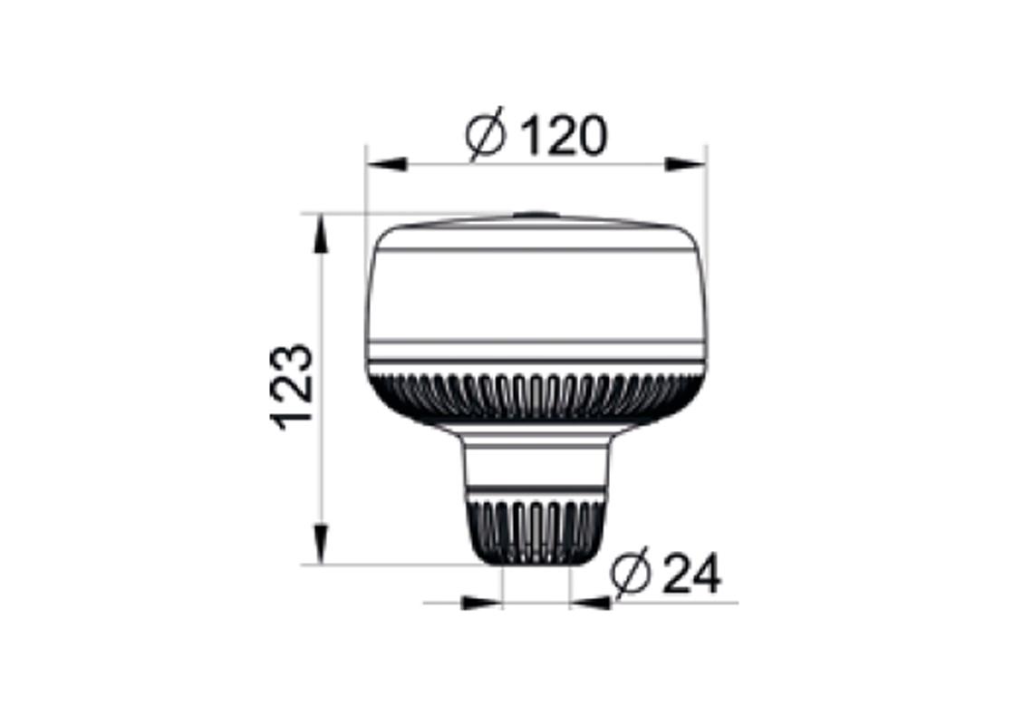Gyrophare rotatif bleu LED SATELIGHT (par hampe)